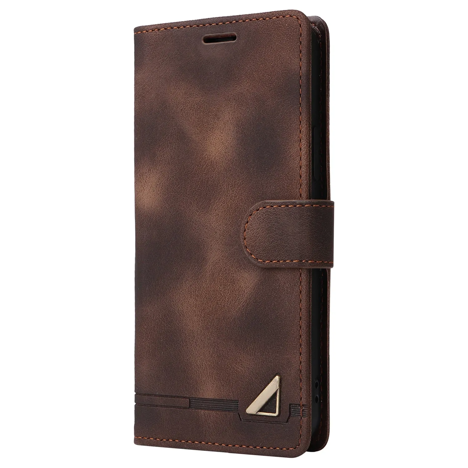 007 Series For iPhone 15 Plus PU Leather Stand Shell Flip Wallet Skin-touch Phone Cover