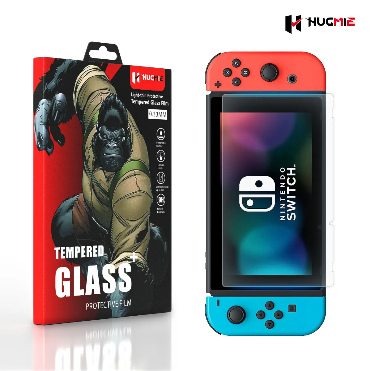 2x Hugmie® Switch 6.2-inch Tempered Glass Screen Protector