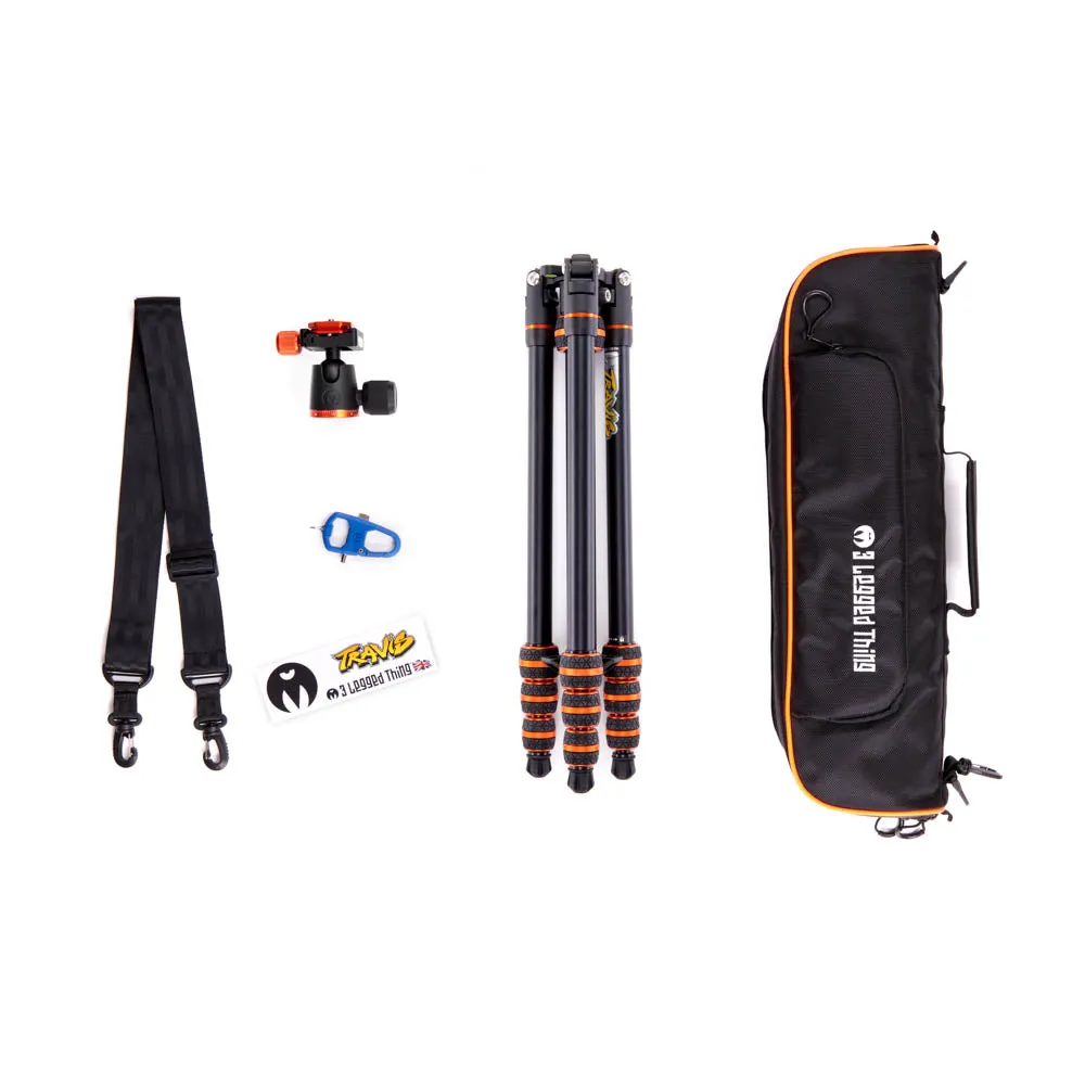 3 Legged Thing Punks Travis 2.0 Magnesium Alloy Tripod with AirHed Neo 2.0 Ball Head - Black