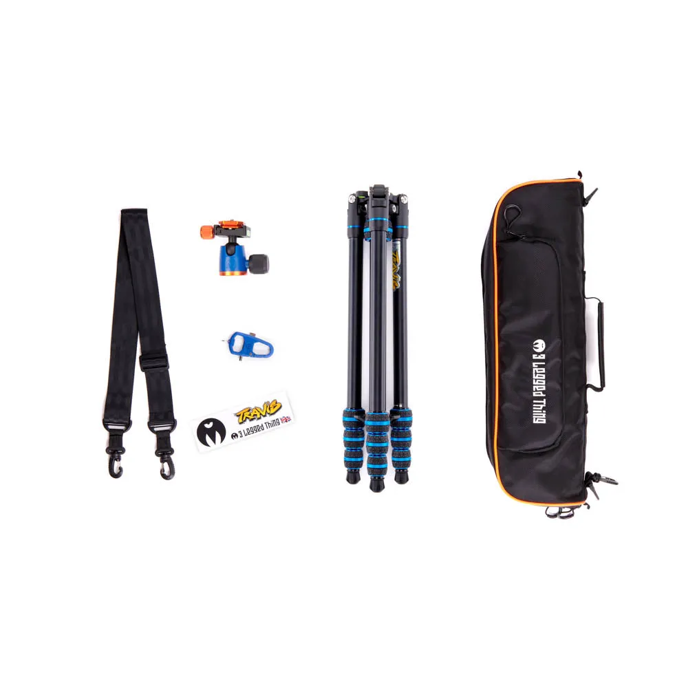 3 Legged Thing Punks Travis 2.0 Magnesium Alloy Tripod with AirHed Neo 2.0 Ball Head - Blue