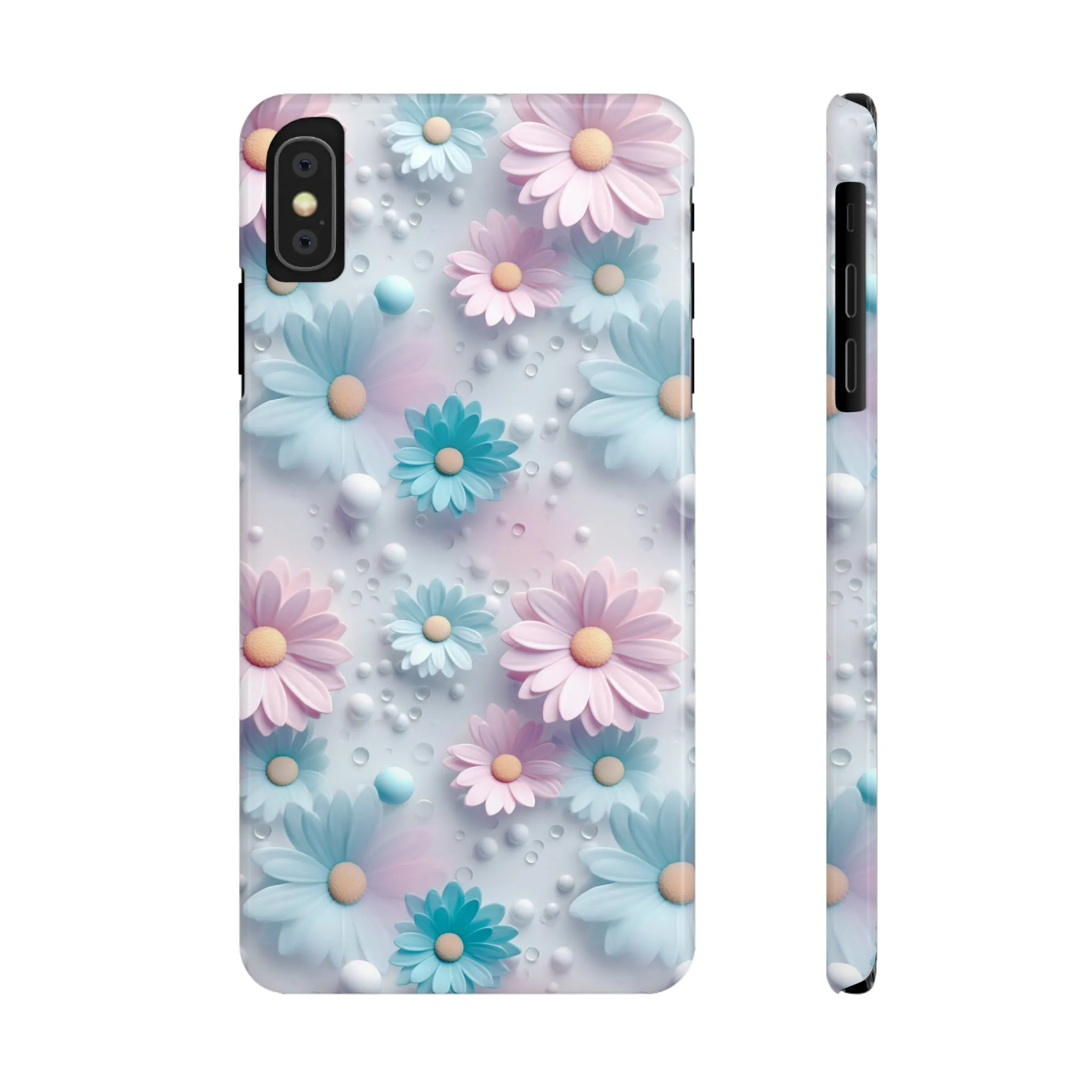 3D Dreamy Daisy Design Sleek Elegance Wireless-Charging Compatible Phone Case Slim Phone Case compatible with over 20 iphone models