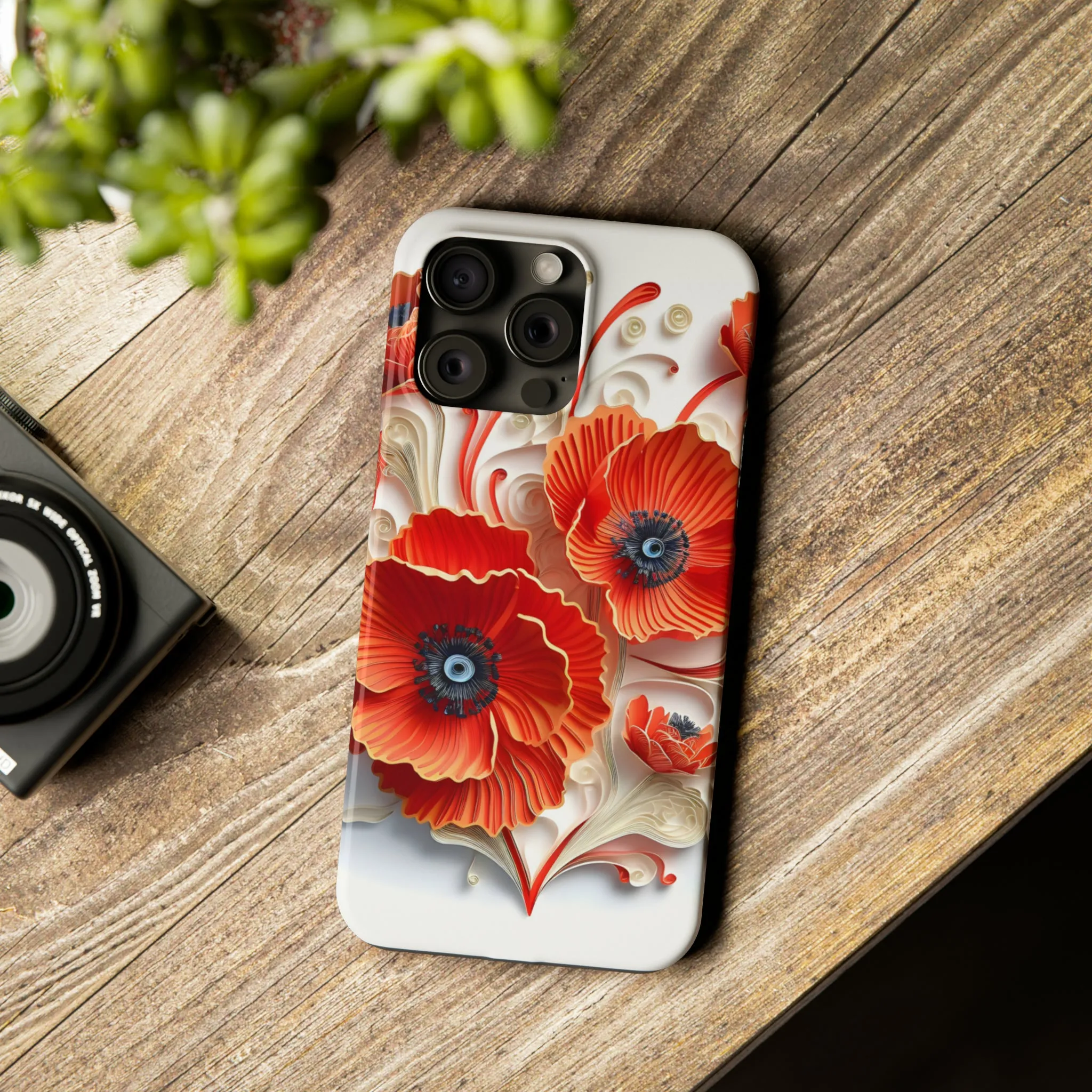 3D Flower Paper art iPhone 15 Phone Cases.