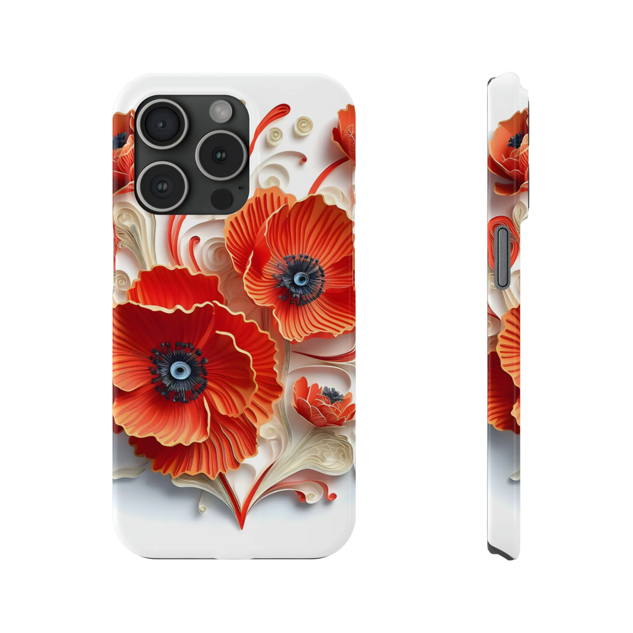 3D Flower Paper art iPhone 15 Phone Cases.