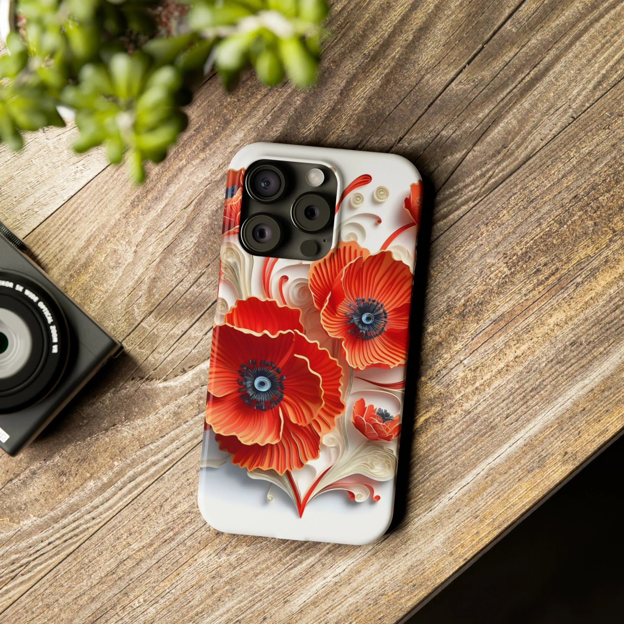 3D Flower Paper art iPhone 15 Phone Cases.