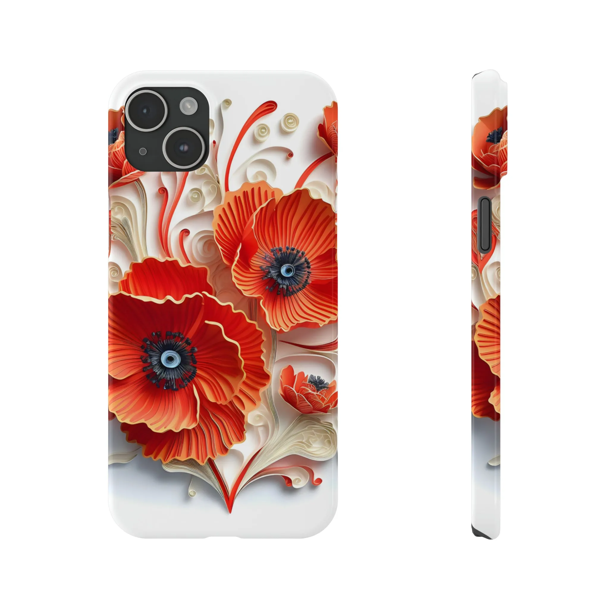 3D Flower Paper art iPhone 15 Phone Cases.