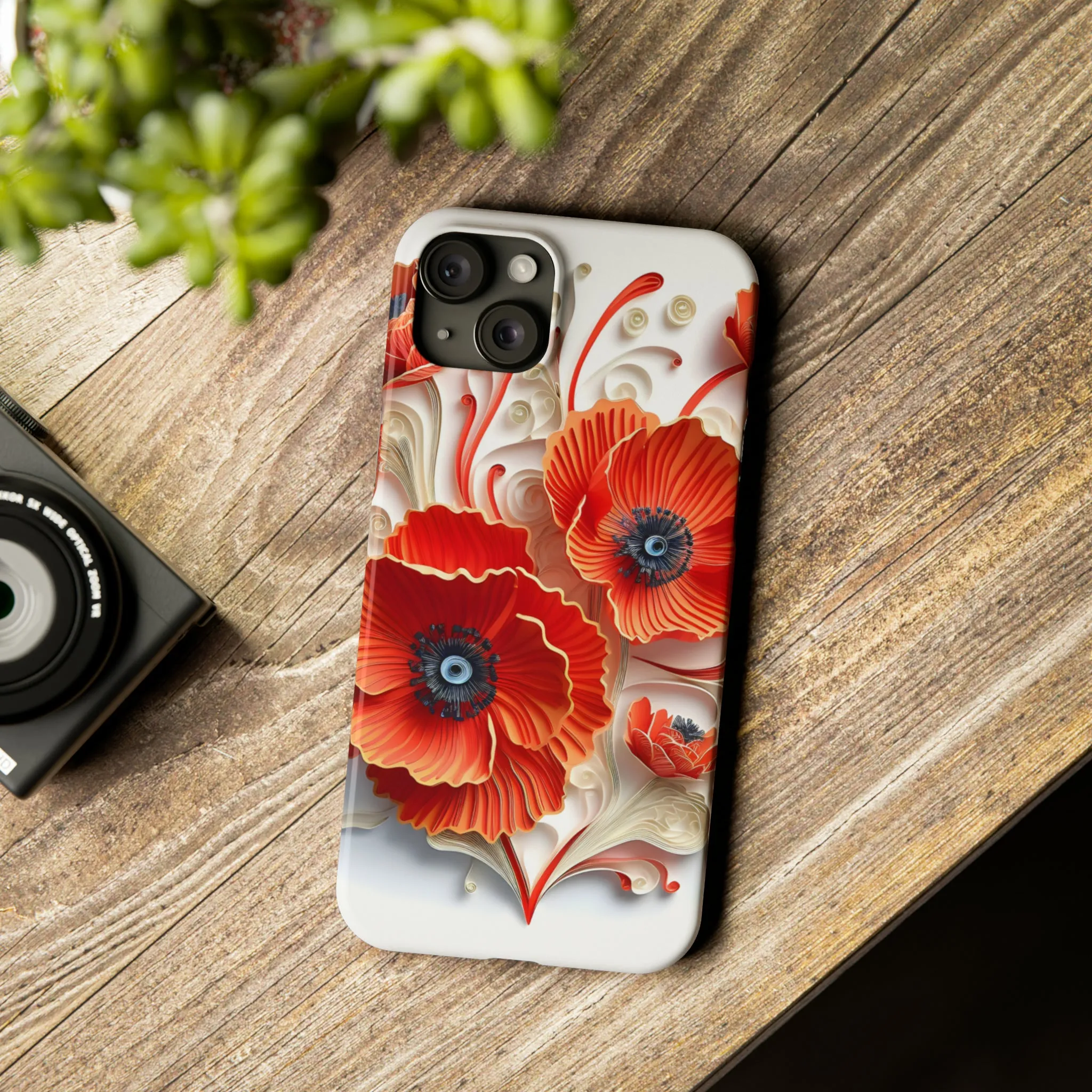 3D Flower Paper art iPhone 15 Phone Cases.