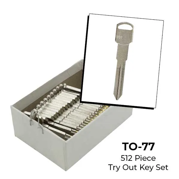 AeroLock - TO-77 - GM - All Locks Try-Out Key Set - B86 - 512 Keys