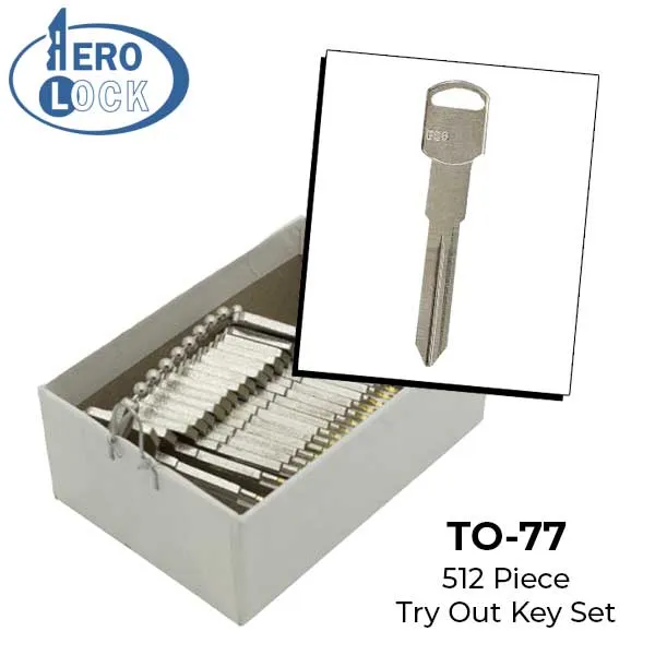 AeroLock - TO-77 - GM - All Locks Try-Out Key Set - B86 - 512 Keys