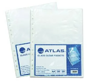 Atlas Sheet Protector Clear 80Mic Pack of 20pc