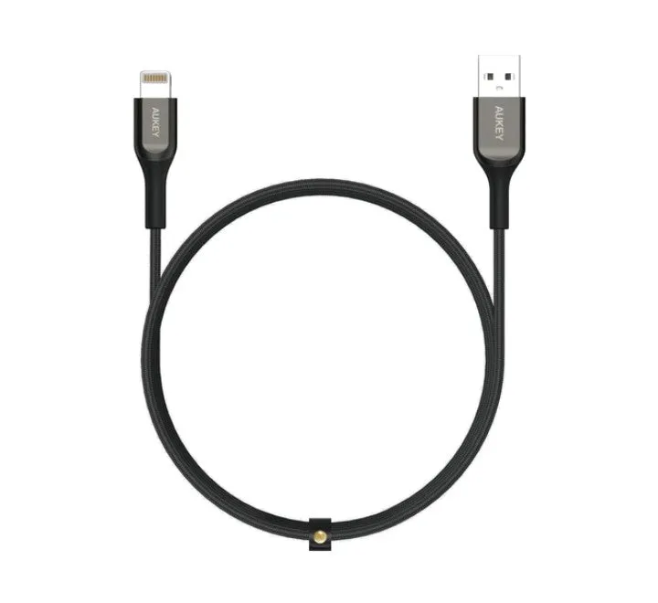 Aukey CB-AKL1 MFI USB A To Lightning Kevlar Cable (Black)