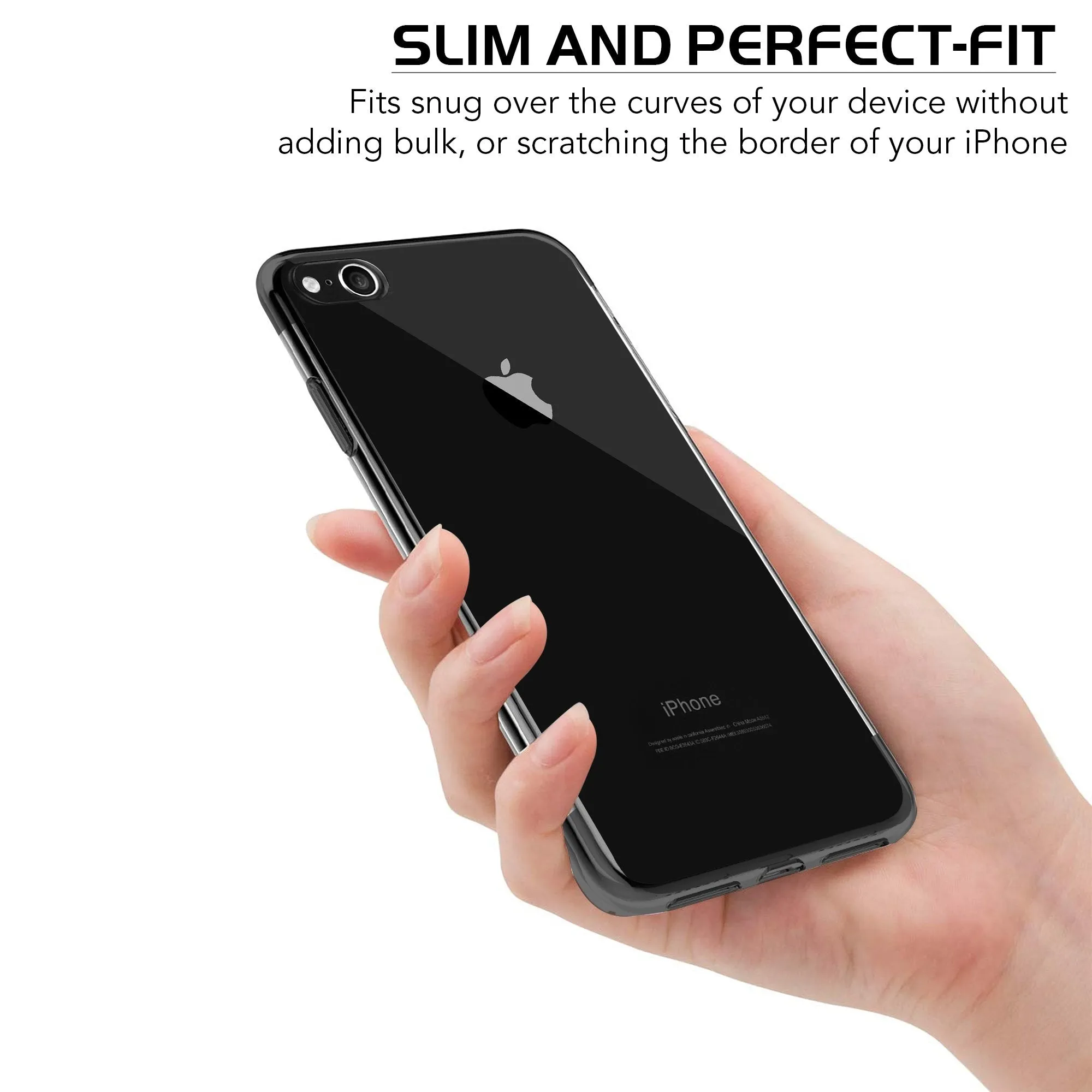 Case for iPhone 8 Shock Proof Soft TPU Silicone Phone Clear Slim Cover