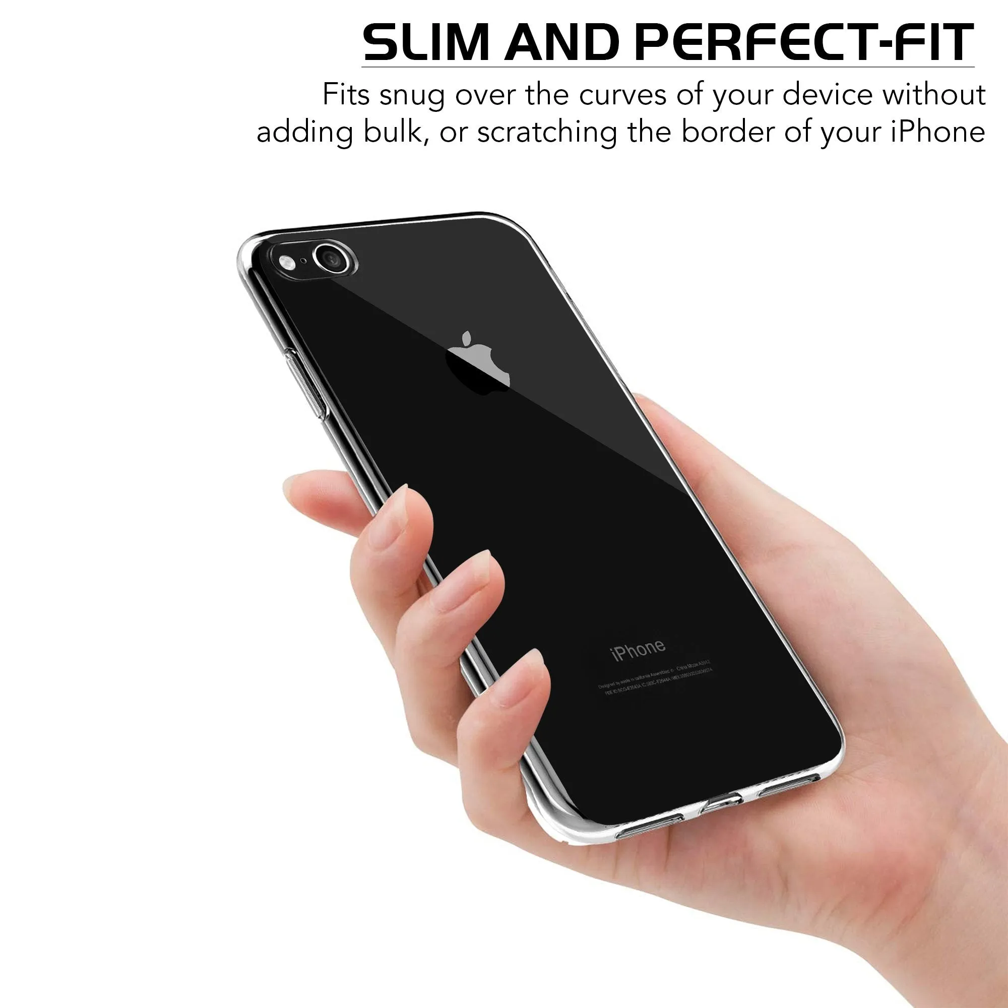 Case for iPhone 8 Shock Proof Soft TPU Silicone Phone Clear Slim Cover