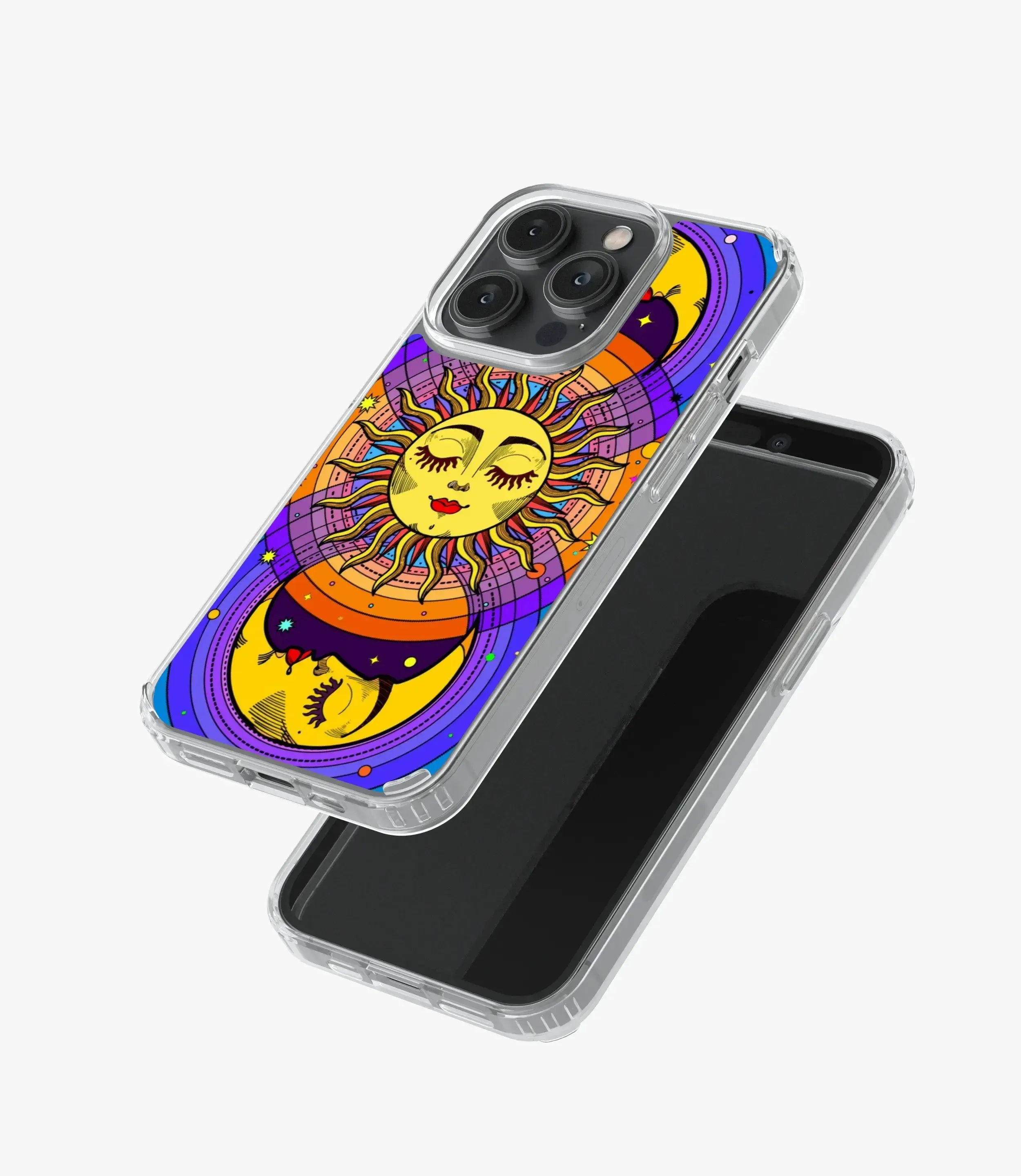 Celestial Sun & Moon Groovy Silicone Case