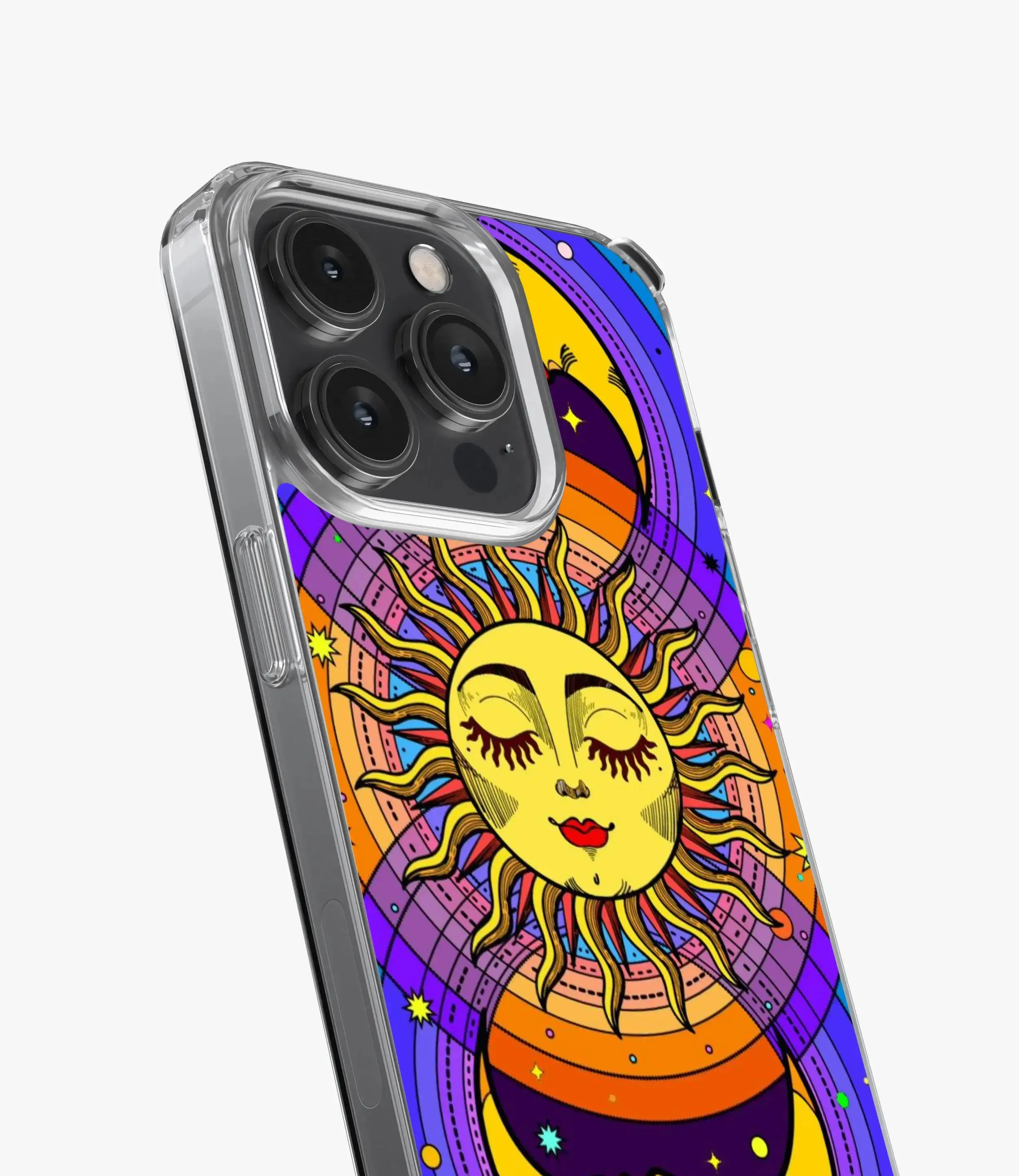 Celestial Sun & Moon Groovy Silicone Case