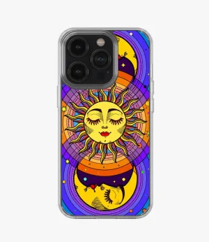 Celestial Sun & Moon Groovy Silicone Case