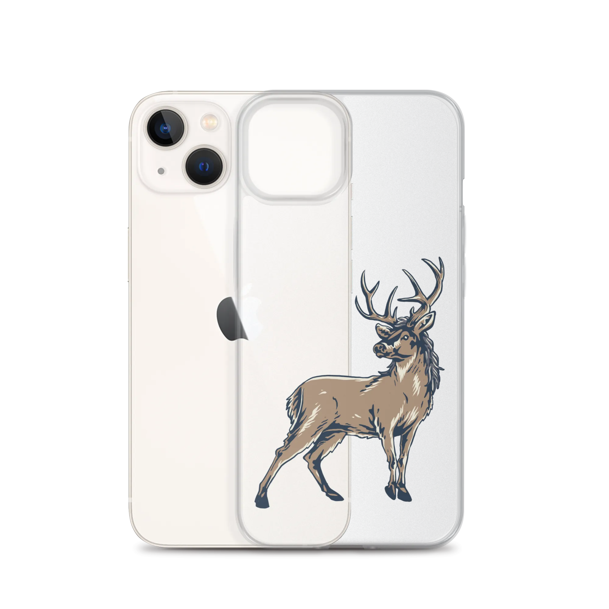 Deer Mullet Standing iPhone® Case - Clear