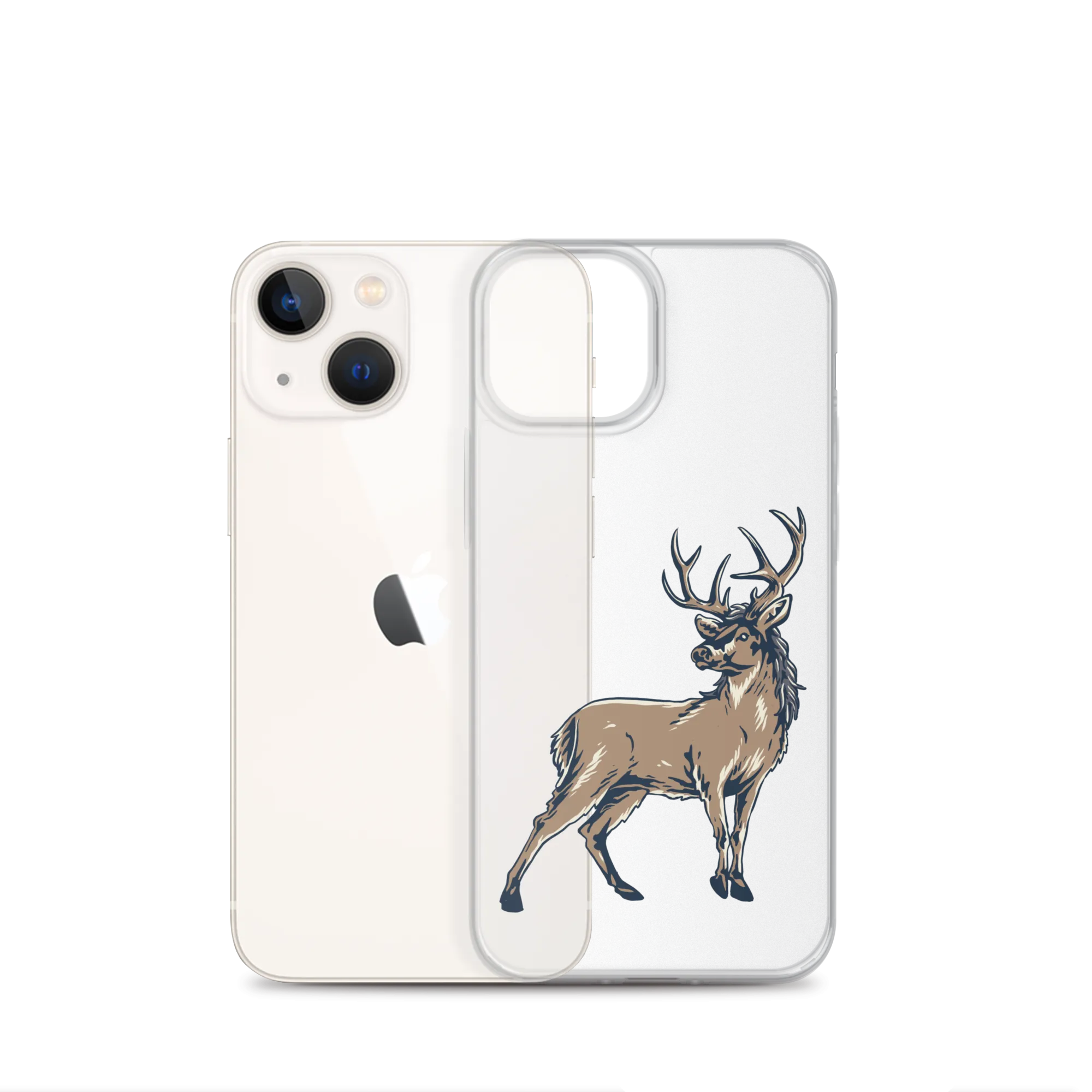 Deer Mullet Standing iPhone® Case - Clear