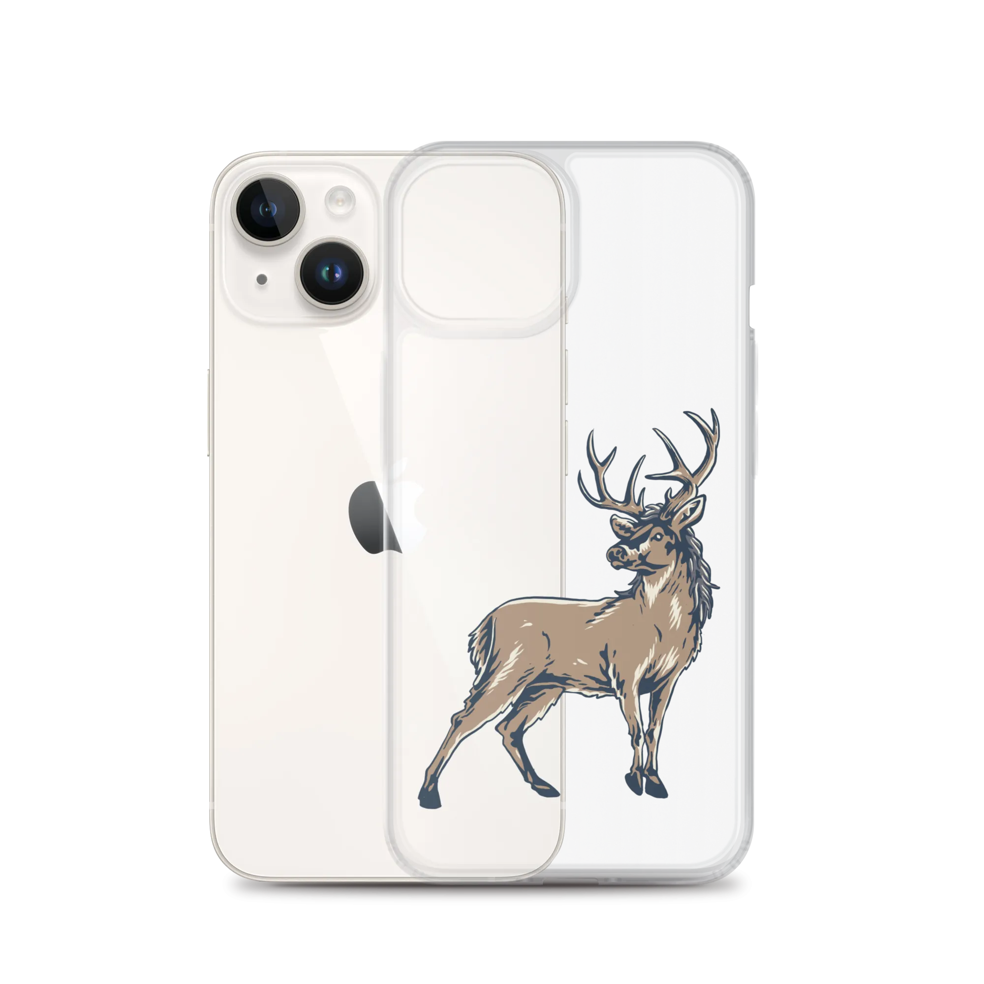 Deer Mullet Standing iPhone® Case - Clear