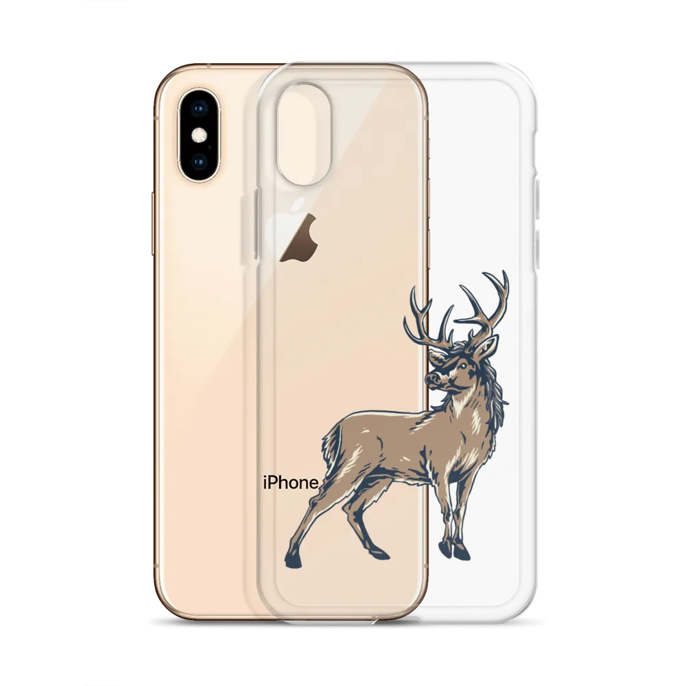 Deer Mullet Standing iPhone® Case - Clear