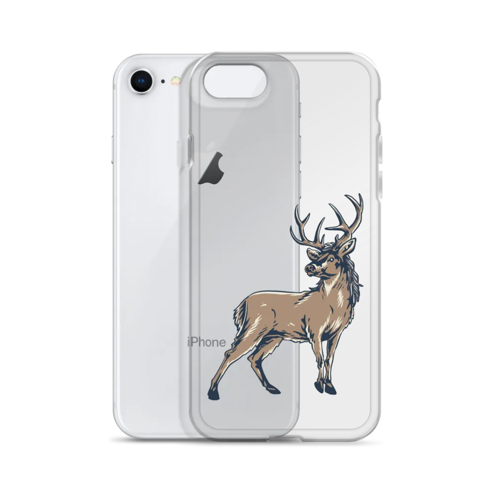 Deer Mullet Standing iPhone® Case - Clear