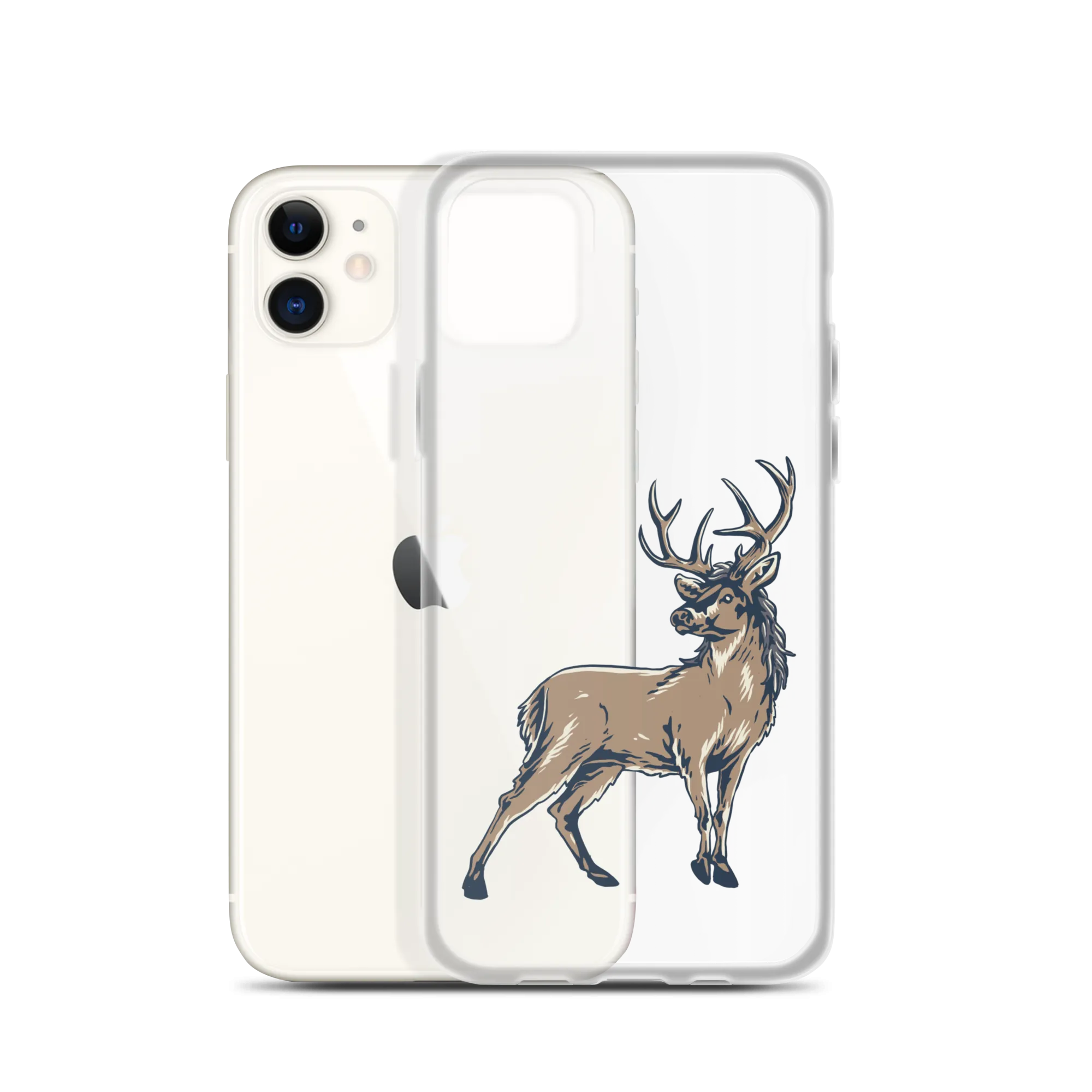 Deer Mullet Standing iPhone® Case - Clear