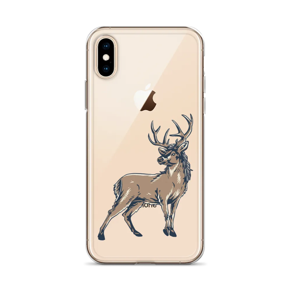 Deer Mullet Standing iPhone® Case - Clear