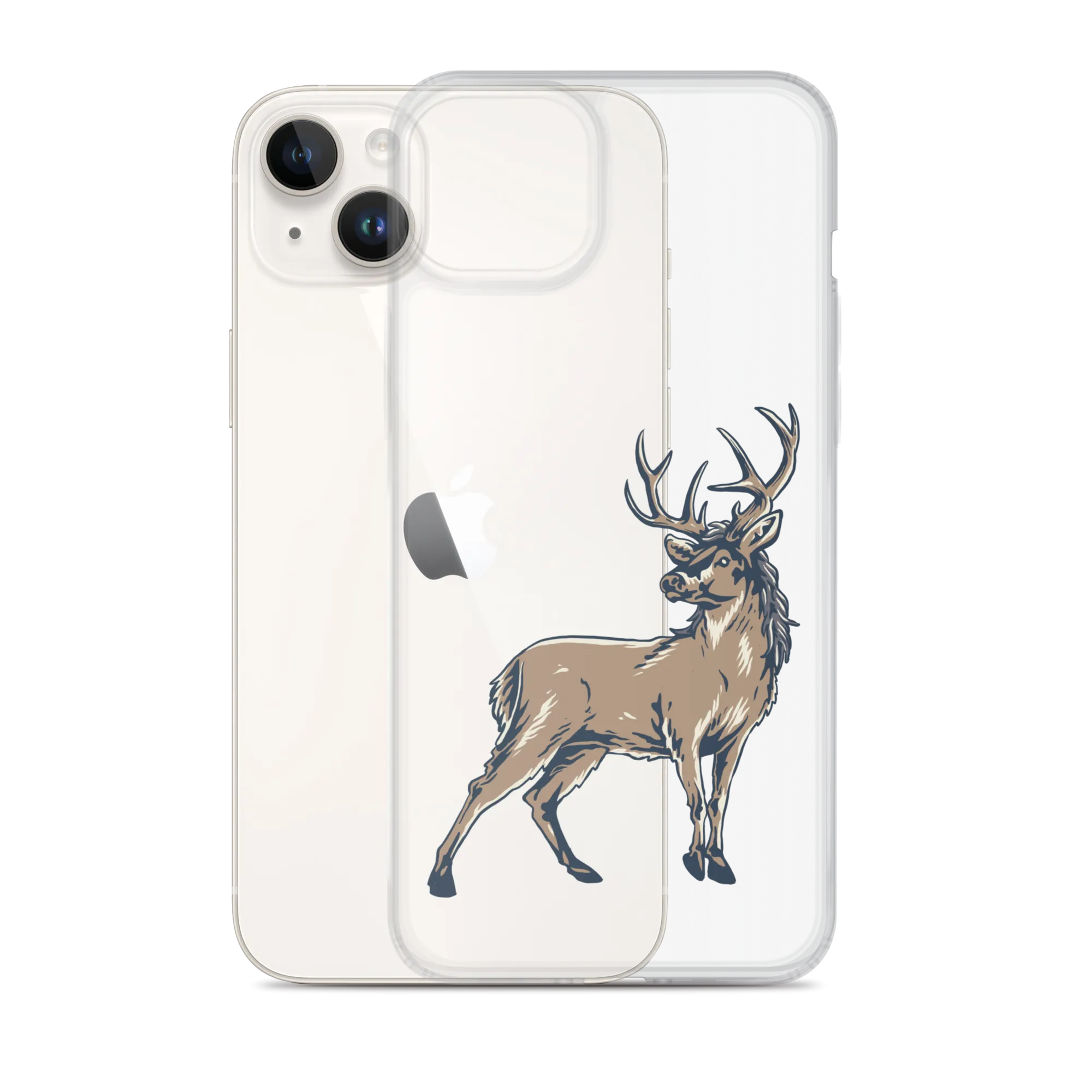 Deer Mullet Standing iPhone® Case - Clear