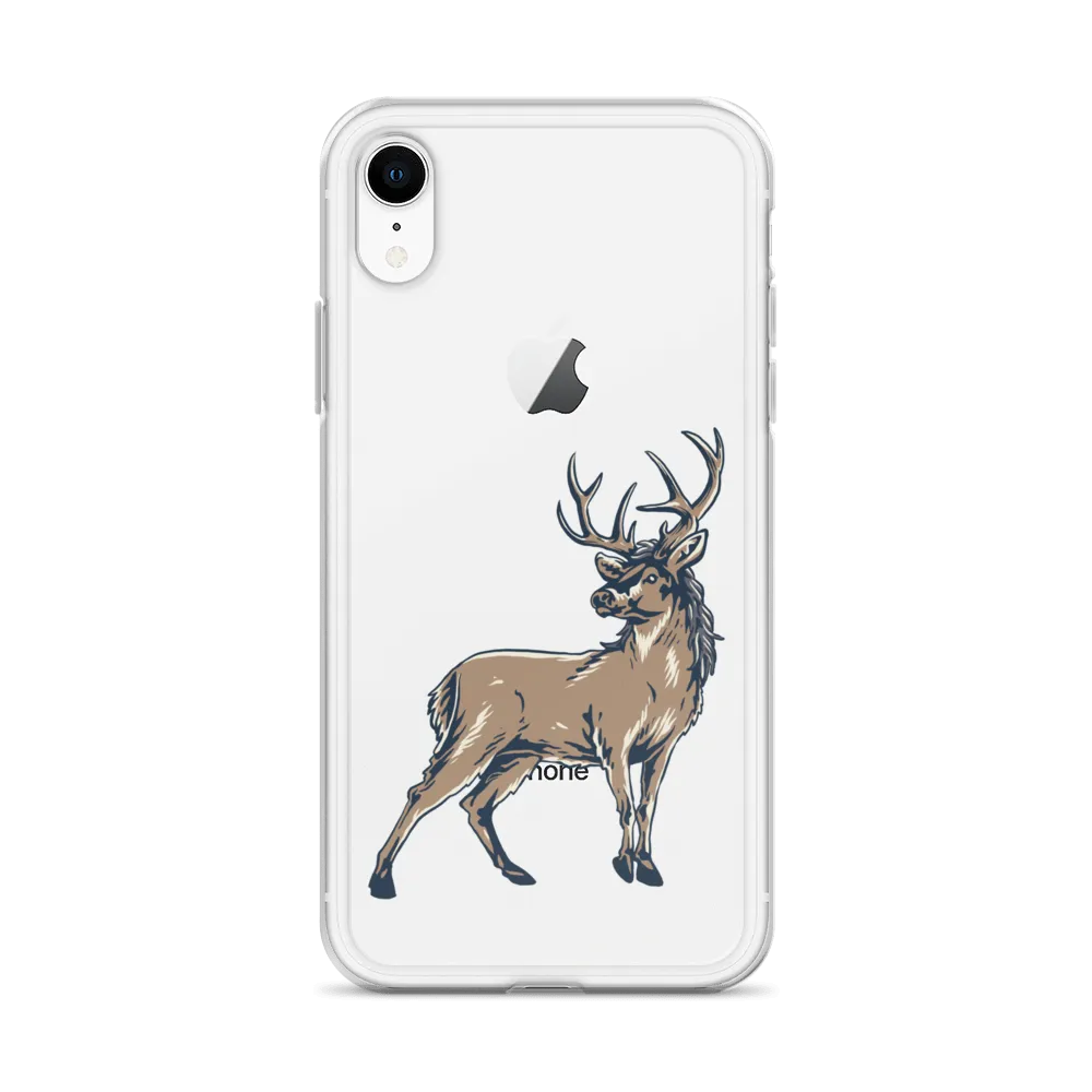 Deer Mullet Standing iPhone® Case - Clear