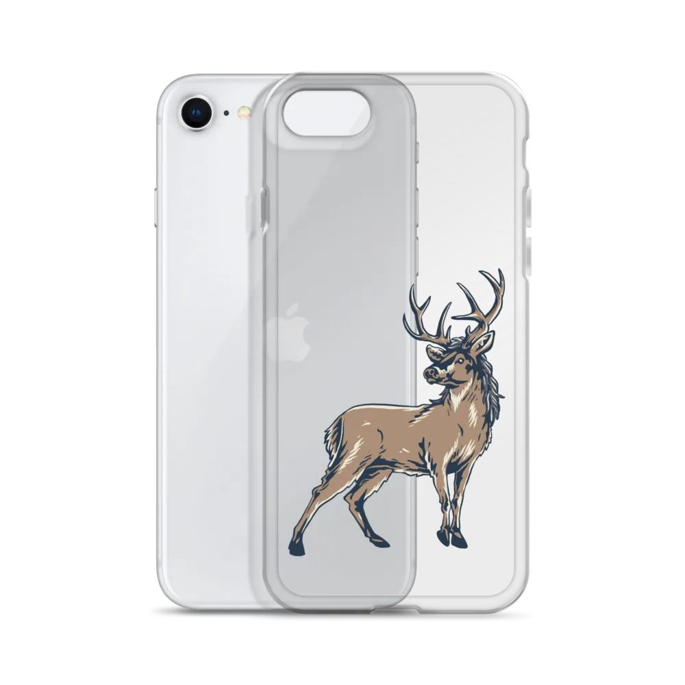 Deer Mullet Standing iPhone® Case - Clear