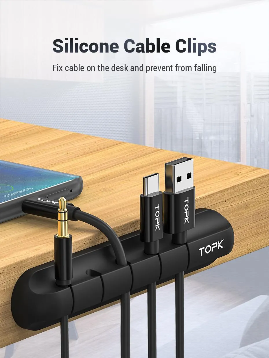 Desk Table Cable Organizer - (Pack of 2)