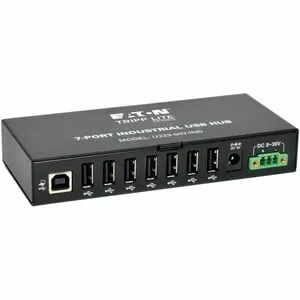 Eaton Tripp Lite Series 7-Port Industrial-Grade USB 2.0 Hub - 15 kV ESD Immunity, Metal Housing, Mountable