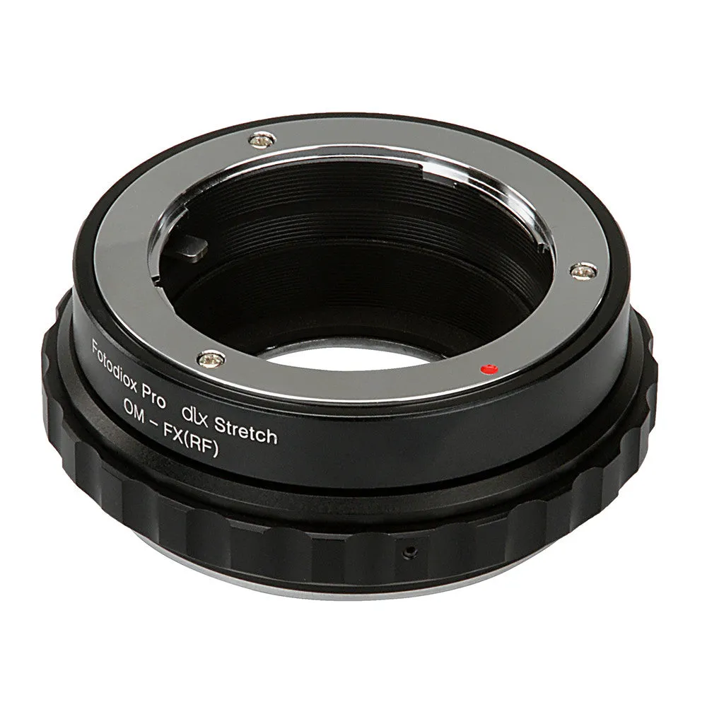 Fotodiox DLX Stretch Lens Mount Adapter - Olympus Zuiko (OM) 35mm SLR Lens to Fujifilm Fuji X-Series Mirrorless Camera Body with Macro Focusing Helicoid and Magnetic Drop-In Filters