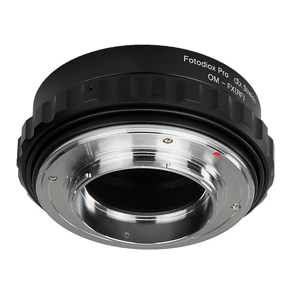 Fotodiox DLX Stretch Lens Mount Adapter - Olympus Zuiko (OM) 35mm SLR Lens to Fujifilm Fuji X-Series Mirrorless Camera Body with Macro Focusing Helicoid and Magnetic Drop-In Filters