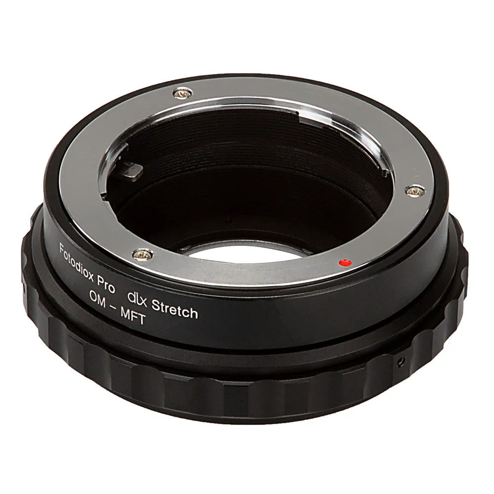 Fotodiox DLX Stretch Lens Mount Adapter - Olympus Zuiko (OM) 35mm SLR Lens to Micro Four Thirds (MFT, M4/3) Mount Mirrorless Camera Body with Macro Focusing Helicoid and Magnetic Drop-In Filters