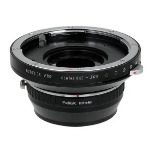 Fotodiox Pro Lens Mount Adapter - Contax 645 (C645) Mount Lenses to Micro Four Thirds (MFT, M4/3) Mount Mirrorless Camera Body with Built-In Aperture Iris