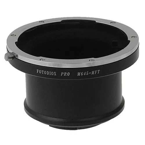 Fotodiox Pro Lens Mount Adapter - Mamiya 645 mount SLR Lens to Micro Four Thirds (MFT, M4/3) Mount Mirrorless Camera Body