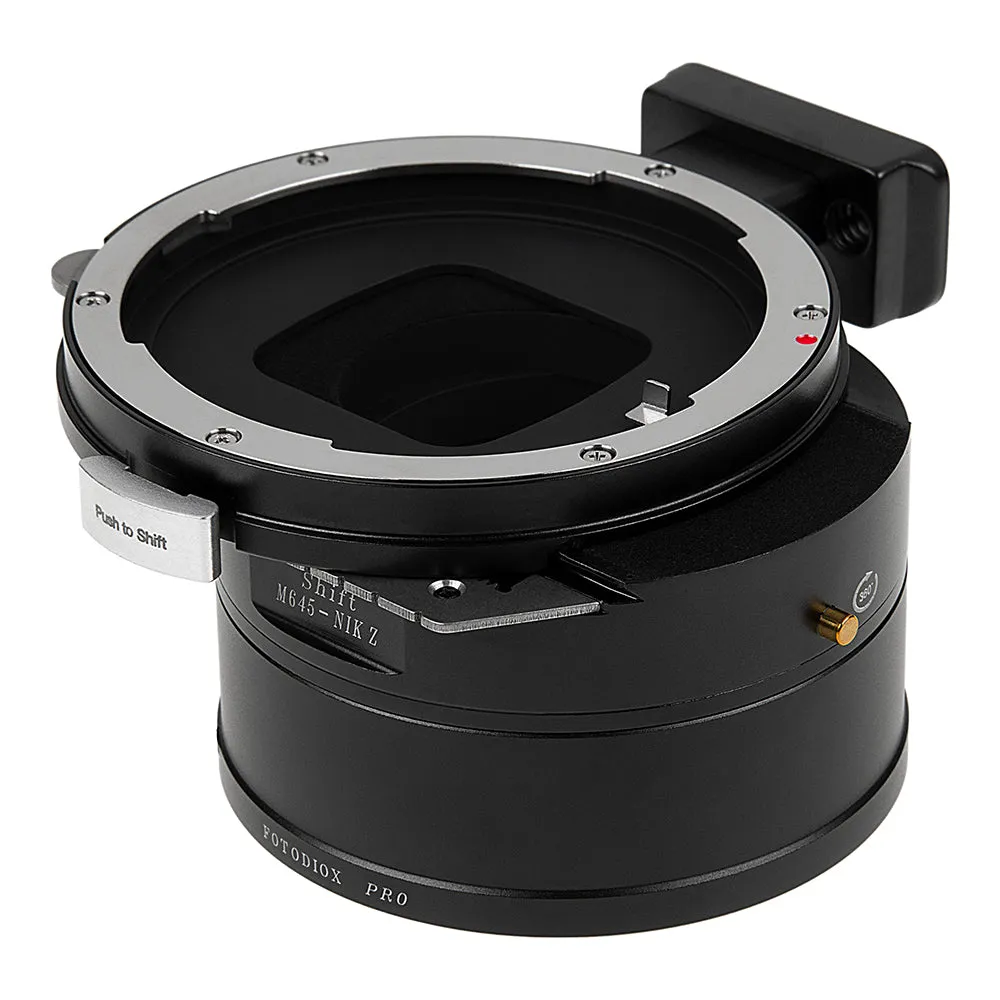 Fotodiox Pro Lens Mount Shift Adapter - Compatible With Mamiya 645 (M645) Mount Lens to Nikon Z-Mount Mirrorless Camera Body