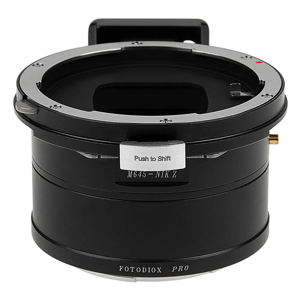 Fotodiox Pro Lens Mount Shift Adapter - Compatible With Mamiya 645 (M645) Mount Lens to Nikon Z-Mount Mirrorless Camera Body