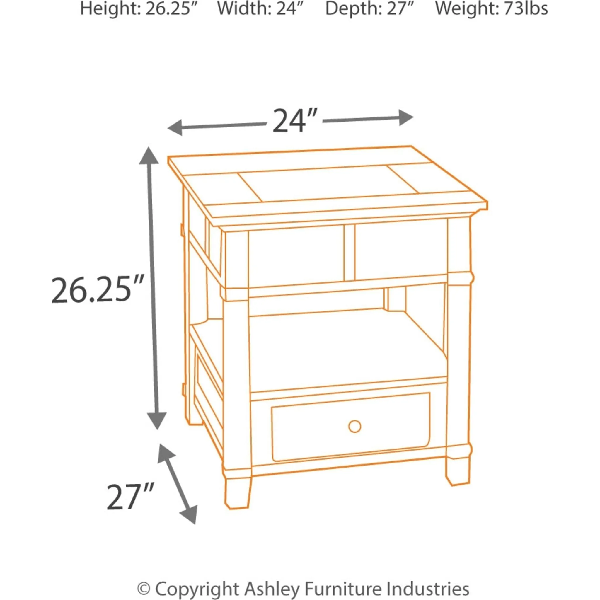 Gately Rectangle End Table