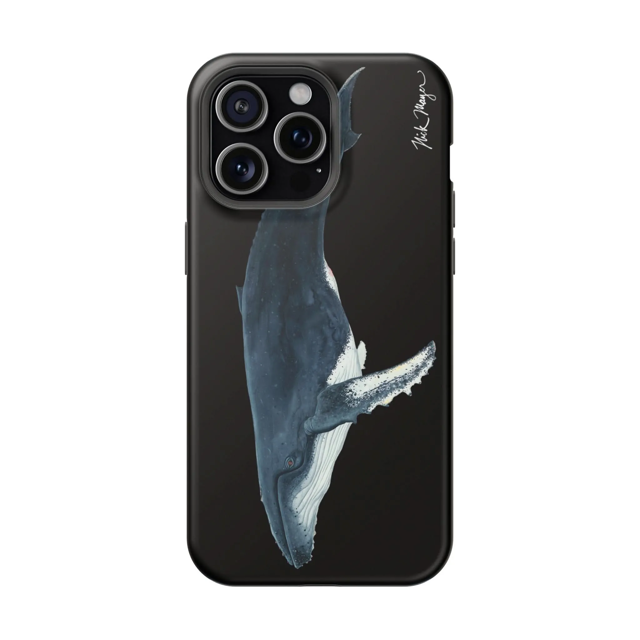 Humpback Whale MagSafe Black iPhone Case