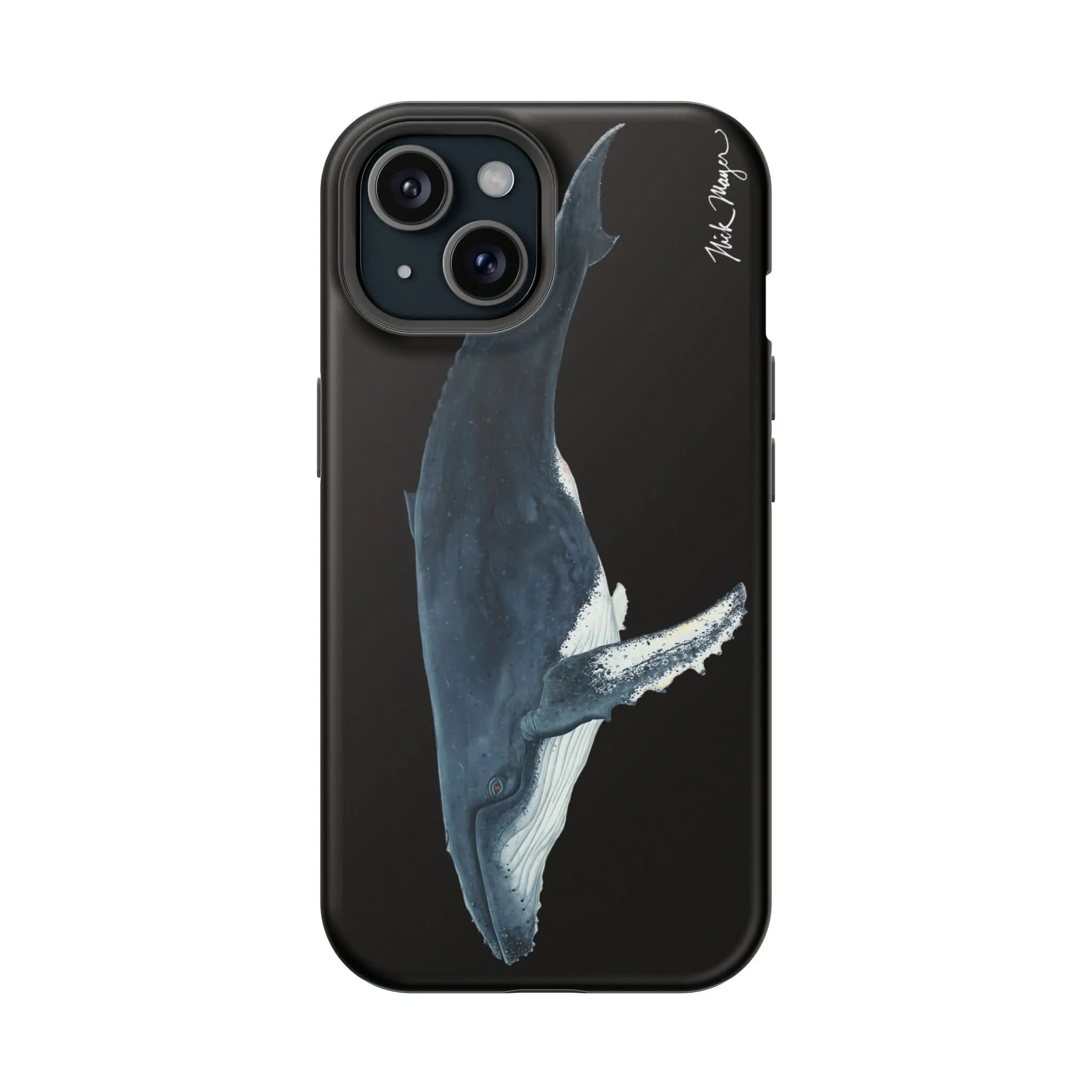 Humpback Whale MagSafe Black iPhone Case