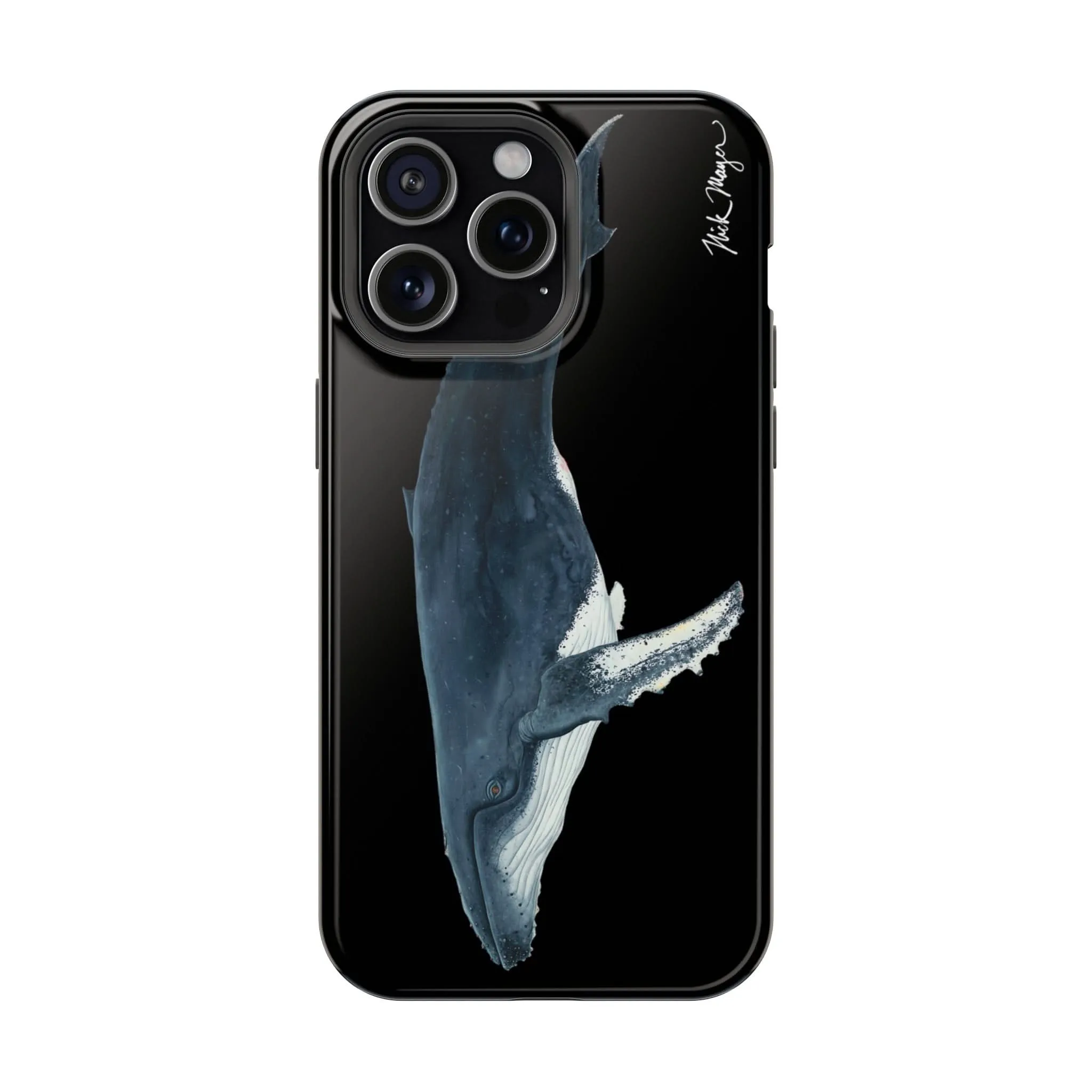 Humpback Whale MagSafe Black iPhone Case