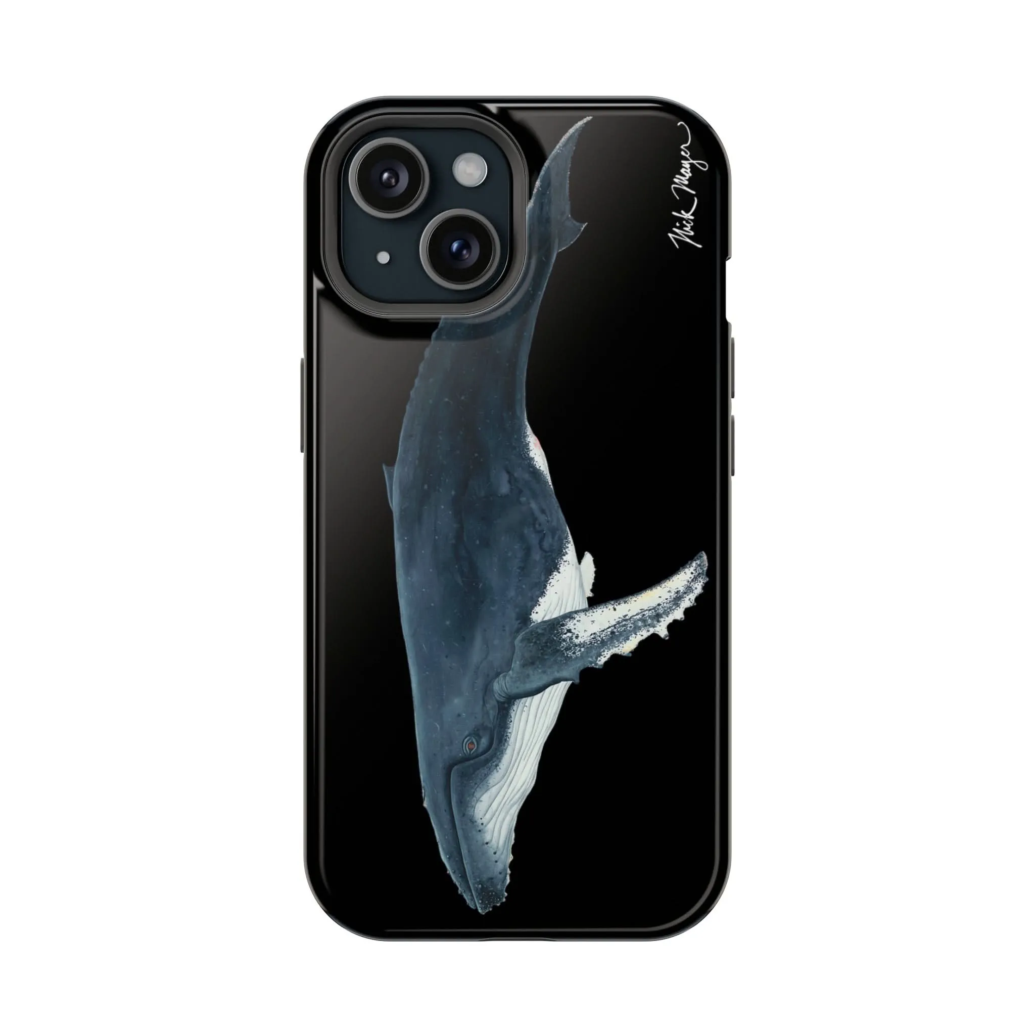 Humpback Whale MagSafe Black iPhone Case