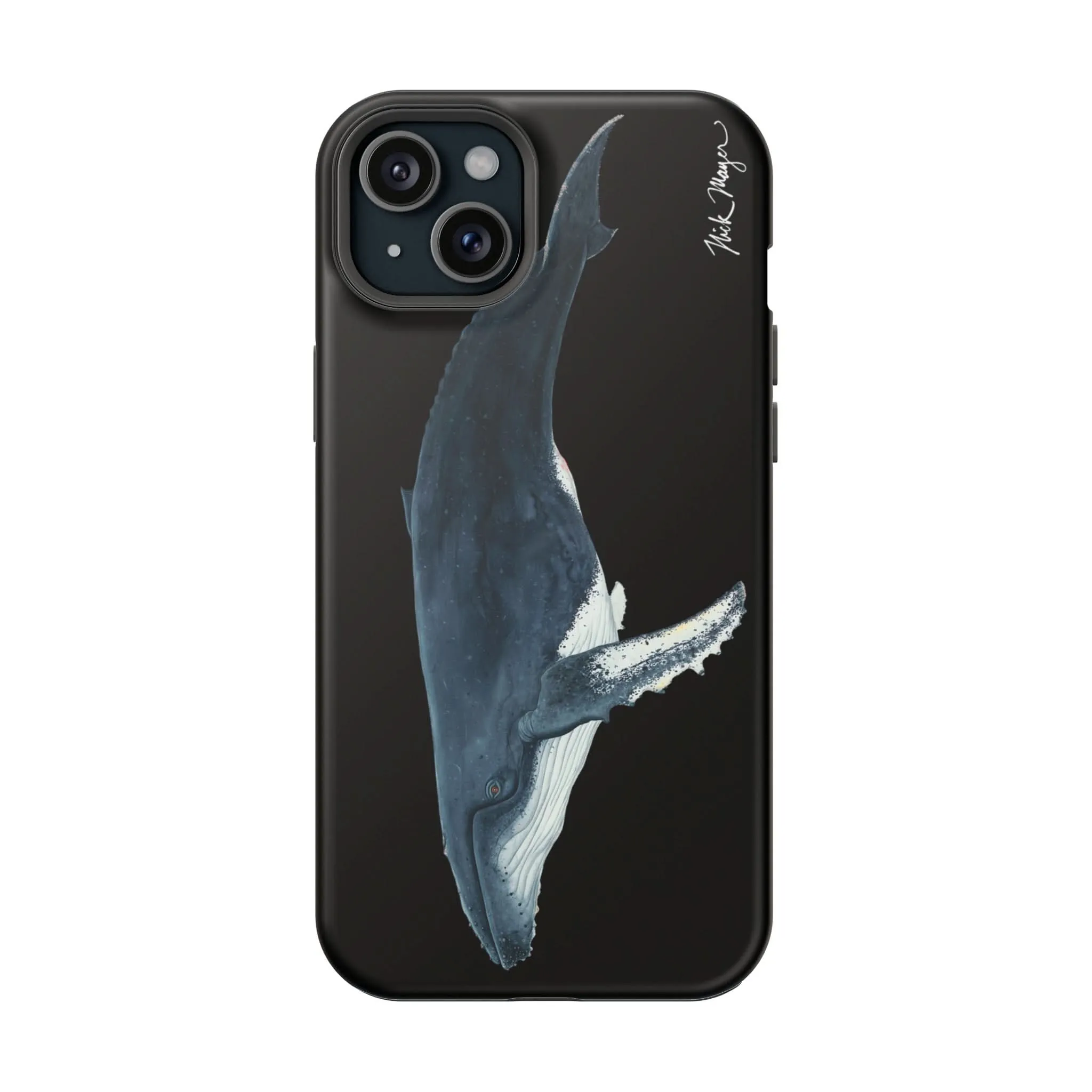 Humpback Whale MagSafe Black iPhone Case