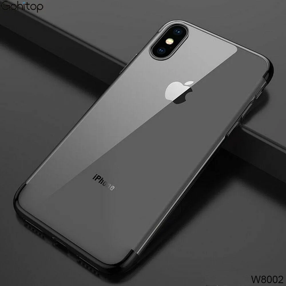 Iphone Electroplate Frame Flexible Soft Case Cover