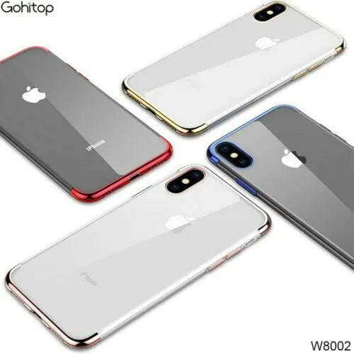 Iphone Electroplate Frame Flexible Soft Case Cover