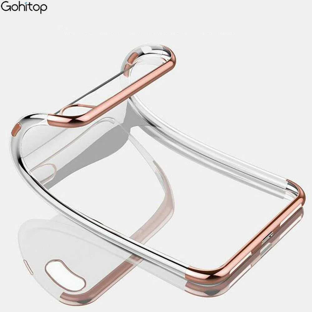 Iphone Electroplate Frame Flexible Soft Case Cover