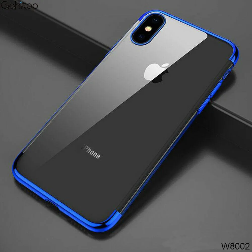 Iphone Electroplate Frame Flexible Soft Case Cover