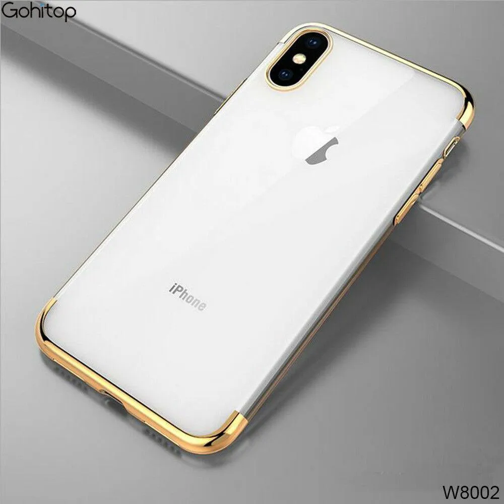 Iphone Electroplate Frame Flexible Soft Case Cover