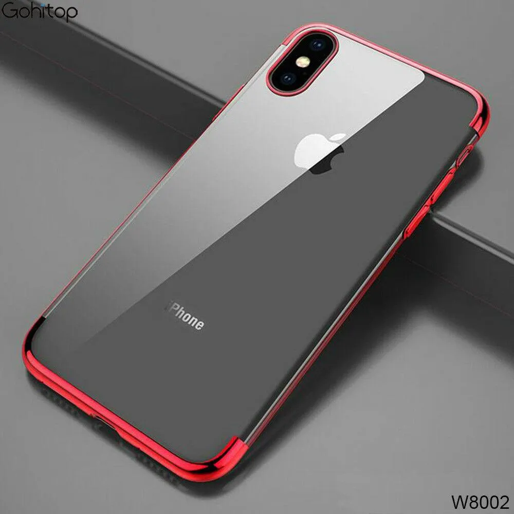 Iphone Electroplate Frame Flexible Soft Case Cover